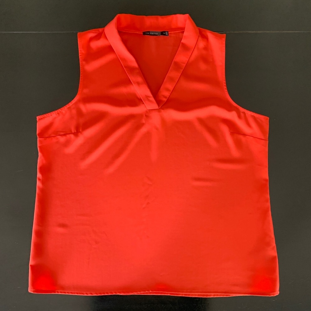 Beautiful Orange Sleeveless Blouse The Limited XL